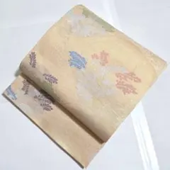 ◇606my59◇夏帯 紗 桔梗 萩 銀糸 袋帯◇美品 - メルカリ