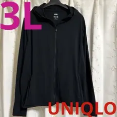 UNIQLO AIRism ユニクロ エアリズム 大きいサイズ 3L パーカー黒