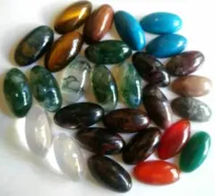 ルース カボション オブシディアン ローズクォーツ モスアゲート パワーストーン