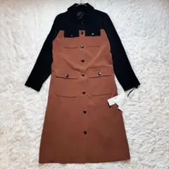 未使用タグ付き グレースクラス シャツワンピース バイカラー 定価5.7万円