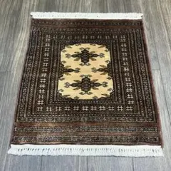 65x90cmパキスタン手織りマット(690)ギャッベ・ペルシャ・玄関・じゅう