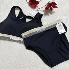 新品PUMAスポーツブラ&ショーツ上下セット レディースMサイズ黒