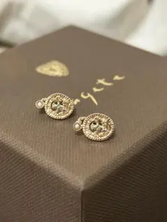 アガット agete 2022 K10 エメラルドイヤリング 完売品