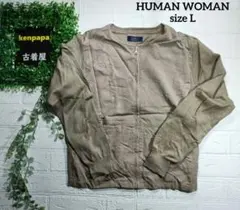 HUMAN WOMAN ノーカラージャケット ベージュのサムネイル