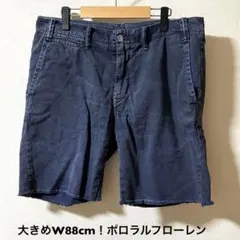大きめW88cm！ポロラルフローレン 古着ショートパンツ ネイビー