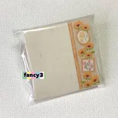 ひまわり‪✕‬ゴールド★【スクエアメモ・メモ帳】