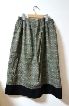 着物古布リメイク ロングスカート　ハンドメイド