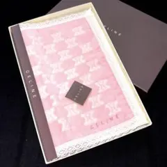 CELINE 雪の結晶刺繍 ピンクハンカチ - メルカリ