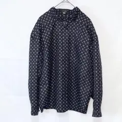 レリアン Leilian ブラウス 9号 幾何学模様 立ち襟 日本製のサムネイル