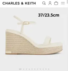 CHARLES & KEITH エスパドリーユ ウエッジ クリームのサムネイル