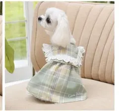 LAURA ASHLEY チェック柄フリルワンピース