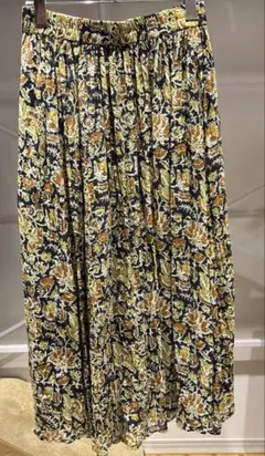 サマンサモスモス　花柄ギャザーロングスカート