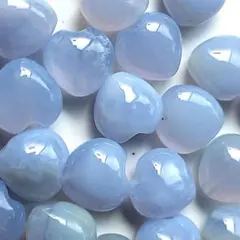 ハート型 AAブルーレース 16個 天然石 7mm強8mm パワーストーン レア