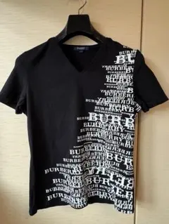 BURBERRY ブラック Vネック Tシャツ