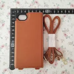 ❁iPhone 7 8 SE ケース ショルダー ブラウン [未使用品]