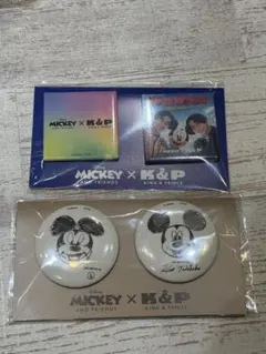 Mickey x K&P 缶バッジセット　2点セット