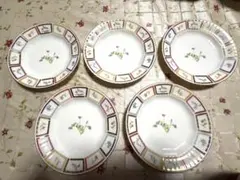 LANCEL ランセル プレート 5枚セット 花柄 金彩のサムネイル