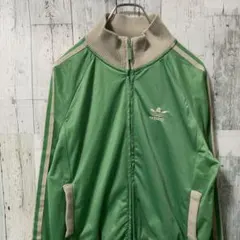 あ*あ様 【adidas】アディダス　トラックジャケット　ライムグリーン 希少】ヴィンテージ アディダス ジャージ トラックジャケット