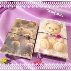 ♥カコリン様専用♥手帳型メモ帳＆お薬手帳ケース紫♥2点お纏めページ