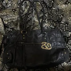 ブラックレザーショルダーバッグ archive y2k