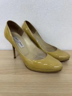 ジミーチュウ ヒール パンプス マスタード イェロー 23.5cm