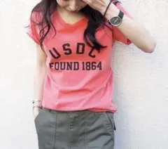 Ungrid アングリッド USDCロゴTシャツ 半袖 カットソー ピンク Fのサムネイル