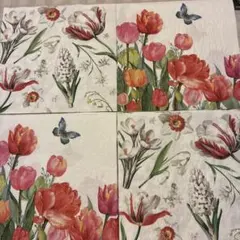 花柄ペーパーナプキン 4枚セットのサムネイル