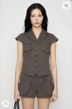 CHICandTHINGS ストライプパフスリーブシャツ - メルカリ
