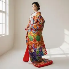 ☆mk-0186 色打掛 婚礼衣装 花嫁衣裳 結婚式 5-19 - メルカリ