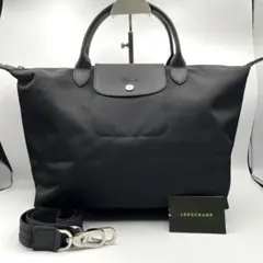 未使用級✨Longchamp ル・プリアージュ ネオ 2way トートバッグ 黒のサムネイル