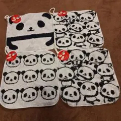 パンダ ハンドタオル ループ付き タオル 白 保育園 幼稚園