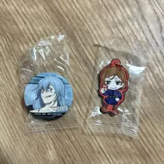 ビッくらポン！呪術廻戦　ラバーマスコット　缶バッチ　釘崎野薔薇　真人
