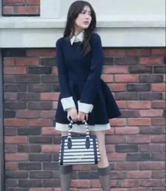 SNIDEL シャツレイヤードニットチュニック