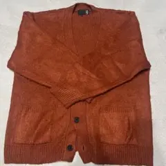 LAKOLE オレンジニットカーディガン　Mサイズ