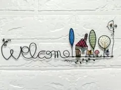 北欧風Welcome　ワイヤークラフト　ワイヤーアート