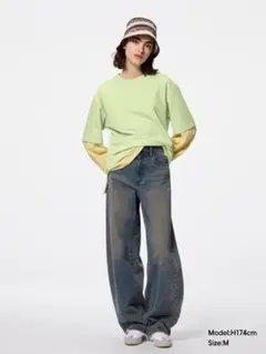 GU バレルレッグジーンズ