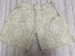 花柄 ショートパンツ ハーフパンツ 総柄 ライトグリーン