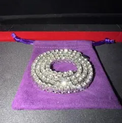 50cm 4mm 高級感テニスチェーン モアサナイト仕様