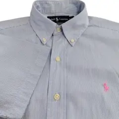 ラルフローレン ピンクポニー 夏シャツ Tシャツ ストライプ クールビズ