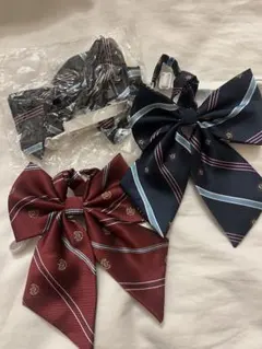 ストライプ柄リボン 3点セット