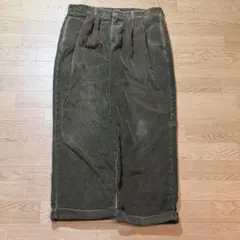 90s ドッカーズ タック 太畝 コーデュロイパンツ ツータック 올리브