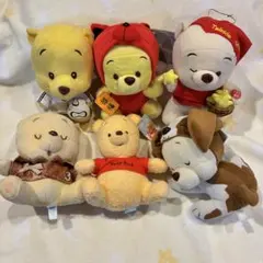 ディズニーベビー くまのプーさん ぬいぐるみ 寝そべり 着ぐるみ 6点セット