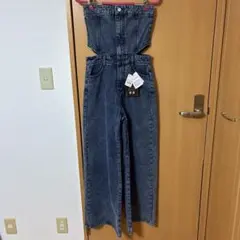 新品未使用タグ付き✨デニムベアトップオールインワンのサムネイル