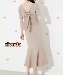 rienda ♡ 2wayバックタイショートスリーブニットマーメイドワンピース
