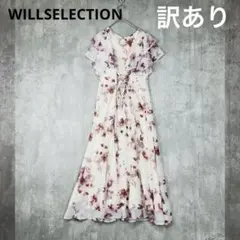 WILLSELECTION 単色マーブルフラワーワンピース　フェミニン　ピンク夏