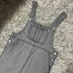 ジャンパースカート　デニムジャンスカ　グレー