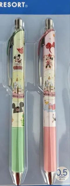東京ディズニーリゾート ボールペン 2本　0.5ミッキー　ミニー　エナージェル
