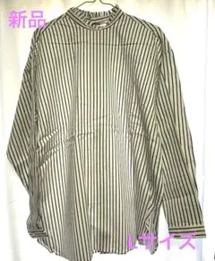 新品　アメリカンホリック　Lサイズ　長袖フリルハイネック　ストライプシャツのサムネイル