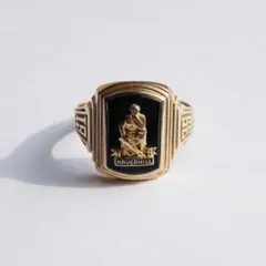 【1939s】10K 10金 クラスリング 希少デザイン 20号 カレッジリングのサムネイル