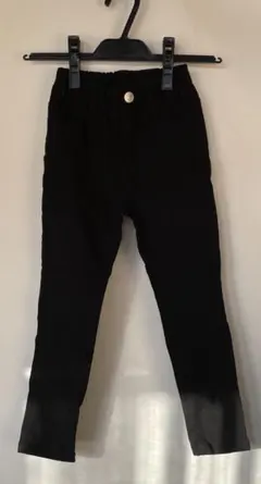 BREEZEの、黒、ゴムウエスト長パンツ